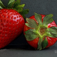 Erdbeeren mit Malfilter